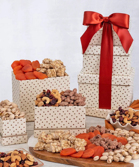 Autumn Mixed Nuts Gift Tower - National Delivery