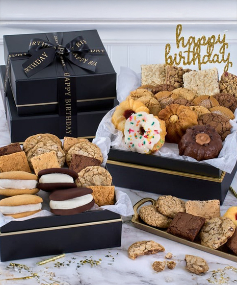 Happy Birthday Bakery Gift Tower Premium - National Delivery