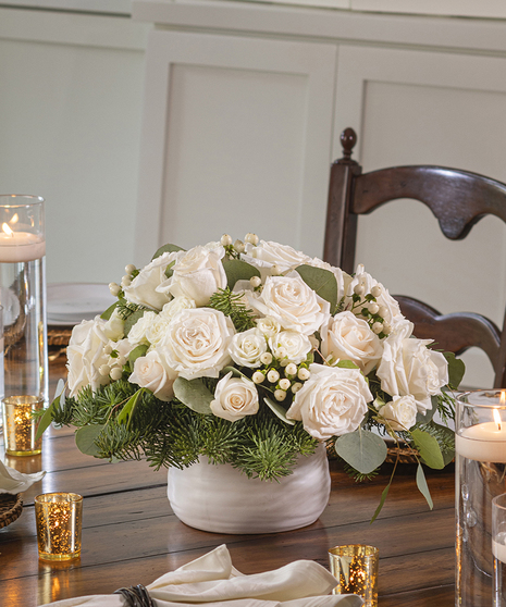 Winter Roses Centerpiece