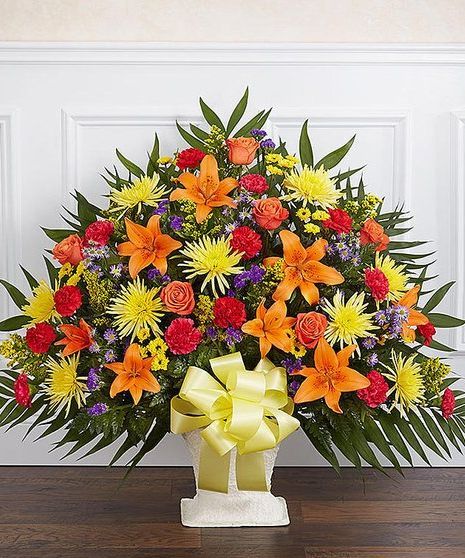 Vibrant Heartfelt Sympathy Basket