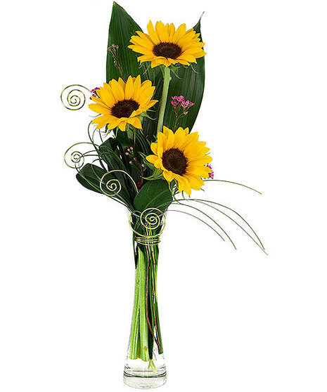 sunflower desktop vase