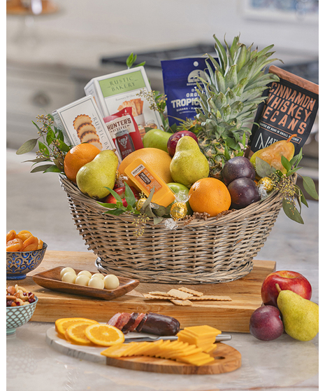 Fruit and Cheese Gift Basket Delivery Atlanta, Carithers Flowers