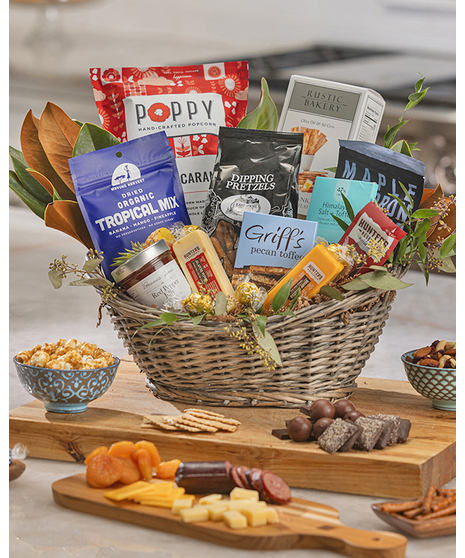 Gourmet Gift Baskets available in three sizes