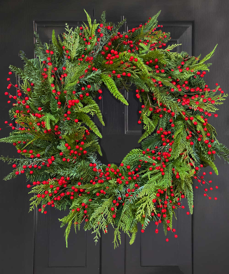  Christmas Soft Touch Permanent Cedar Mix Pine Wreaths