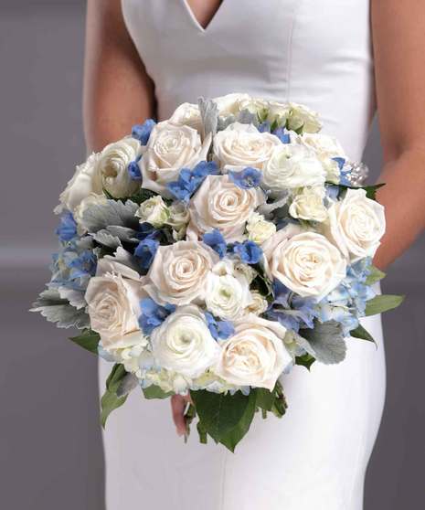 Blue and White Bridal Bouquet Flower Delivery Baltimore MD - Fleurs d'Ave