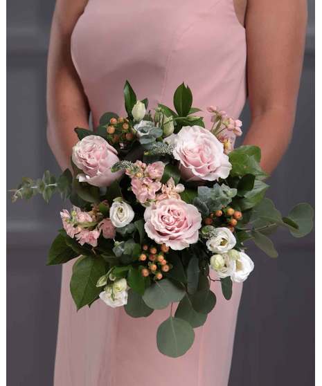 Bridesmaid Pink Boho Style Bouquet