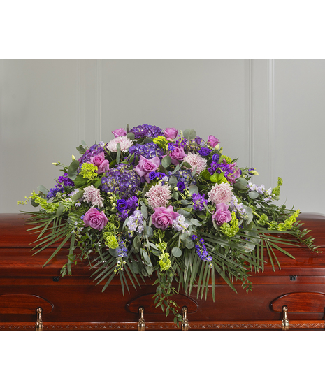 Purple and Lavender Garden Casket Cover - Standard Assortment