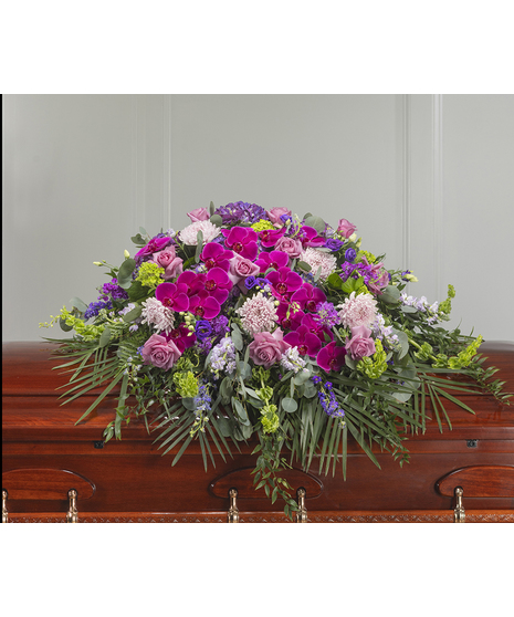Purple & Lavender Garden Casket Cover