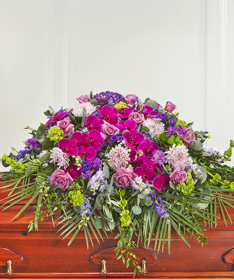 Purple & Lavender Garden Casket Cover
