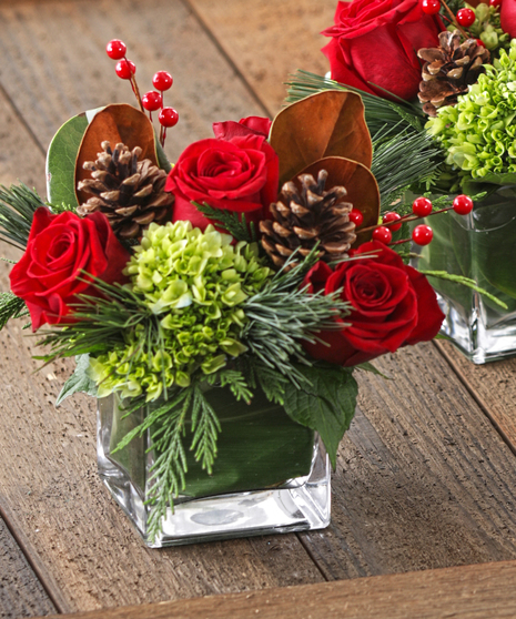 Christmas Cottage Centerpieces
