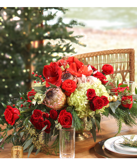 Christmas Garden Centerpiece by Carithers Flowers