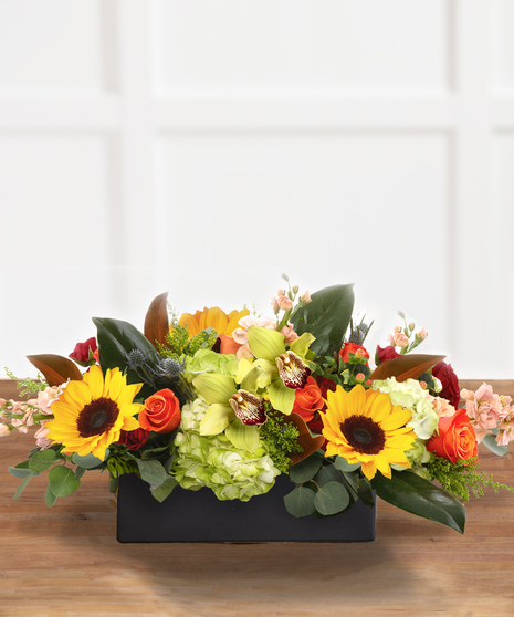 Sunflower & Orchids Centerpiece