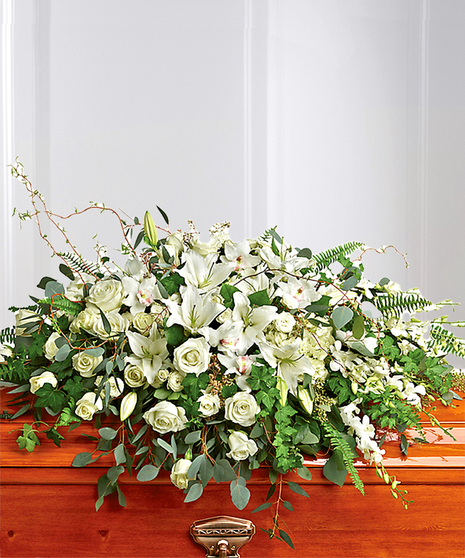 Lush English Garden Casket Cover