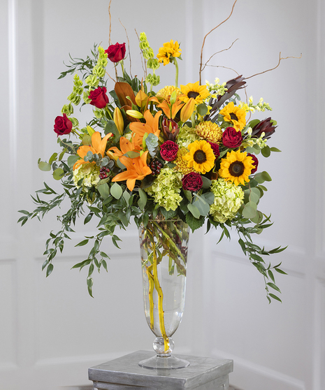 Autumn Grand Pedestal Vase