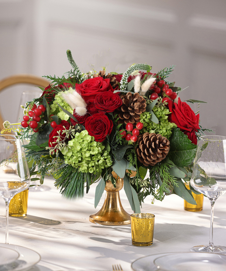 French Country Christmas Centerpiece