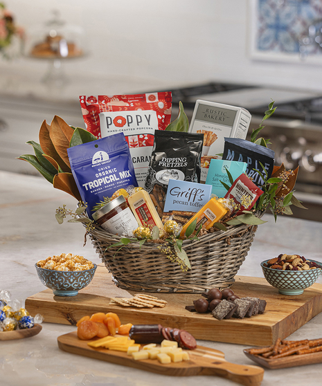 Gourmet Gift Baskets available in three sizes