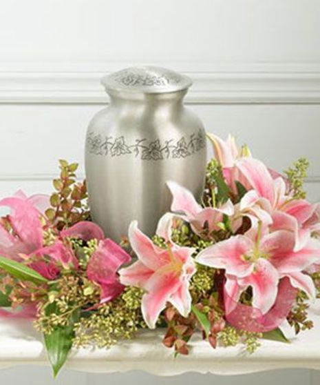 Lily Urn Tabletop Wreath