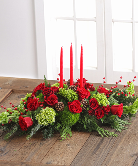 The Festive Classic Christmas Centerpiece - with Christmas candles