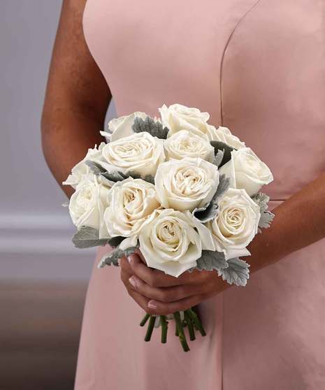 Nosegay of Classic White Roses