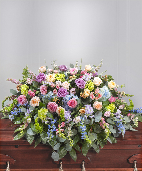 Pastel Garden Casket Cover - Premium