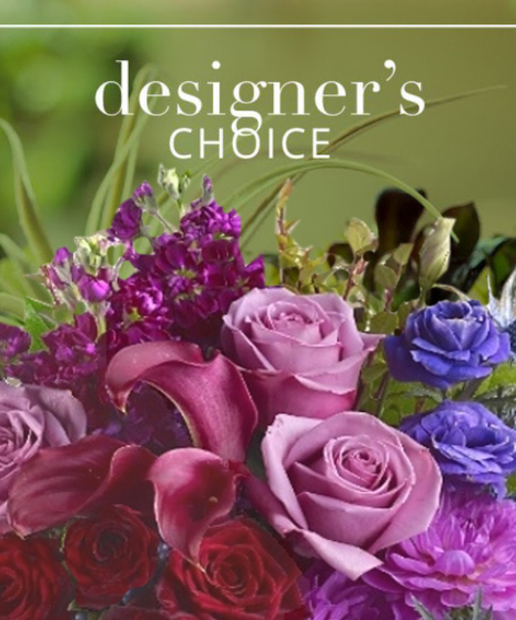 close up on lavender floral arrangement