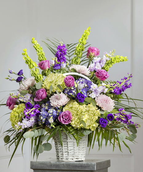 Purple Garden Sympathy Basket