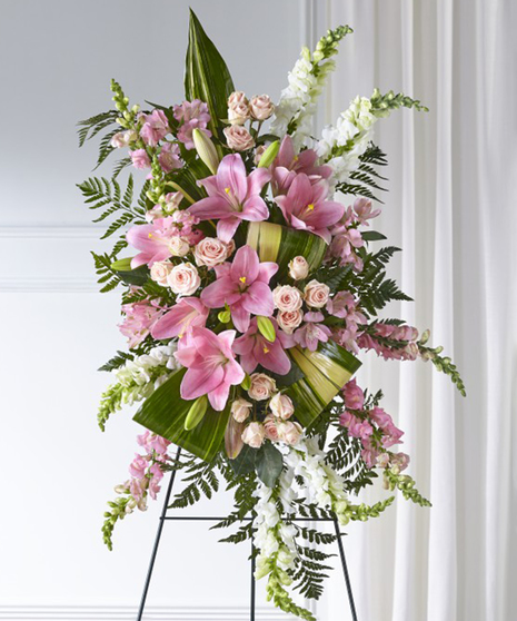 Elegant Embrace Pink Garden Spray