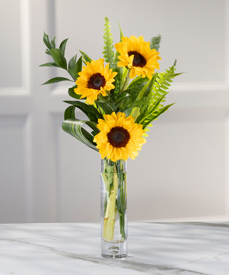 sunflower desktop vase