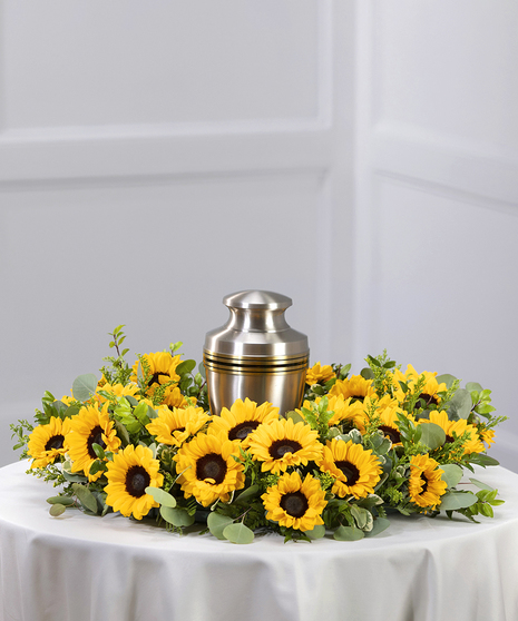 Sunflower Garden Cremation Wreath