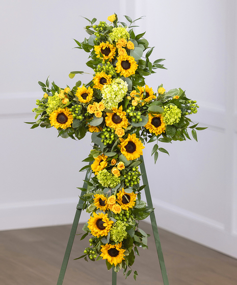 Sunflower Garden Sympathy Cross