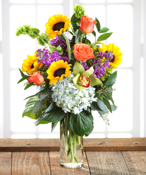 Bright and Cheerful - Tall Vase Arrangement