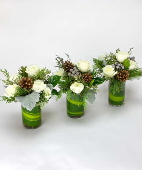 Winter Cottage Centerpieces