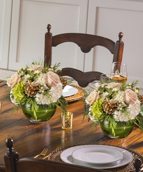 Winter Blush Centerpieces