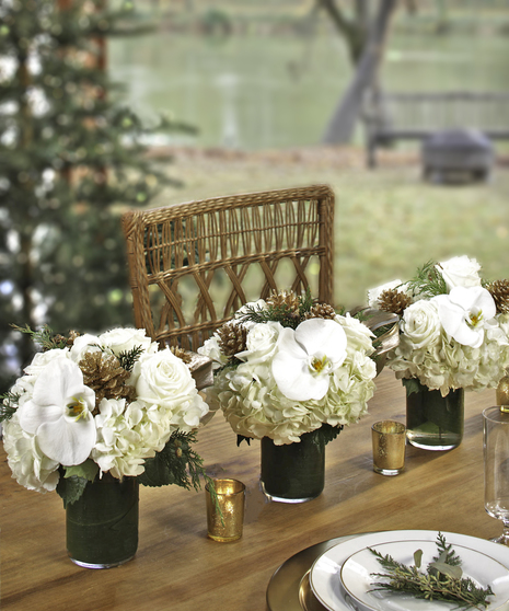 Winter Greetings Centerpieces