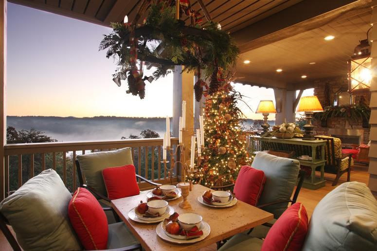 Christmas Decorations, Outdoor Porch, Southern Living, Achasta by Carithers Flowers